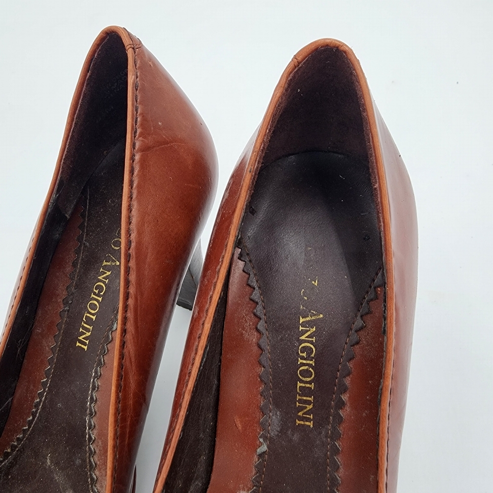 Vintage Enzo Angiolini Brown Rust Heels 6.5 M - Picture 2 of 4